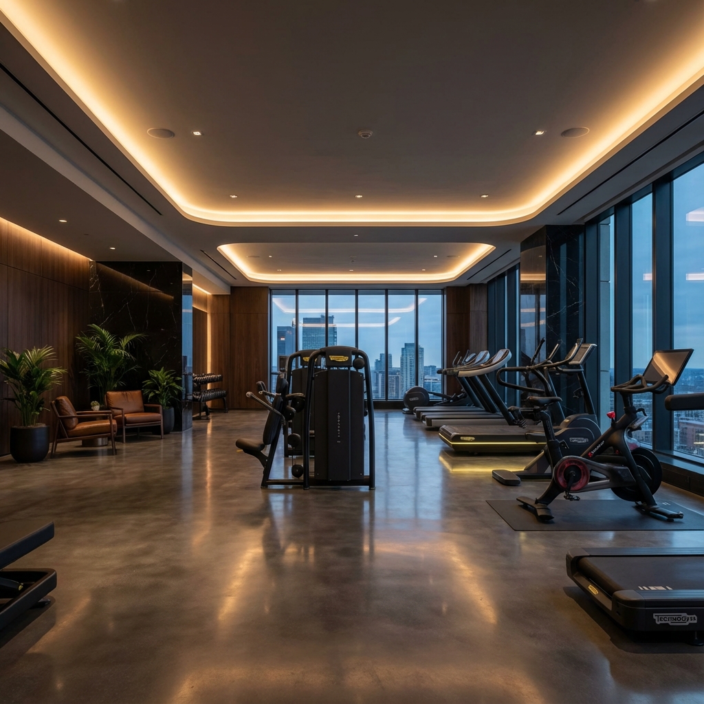 Interior da IronForge Gym